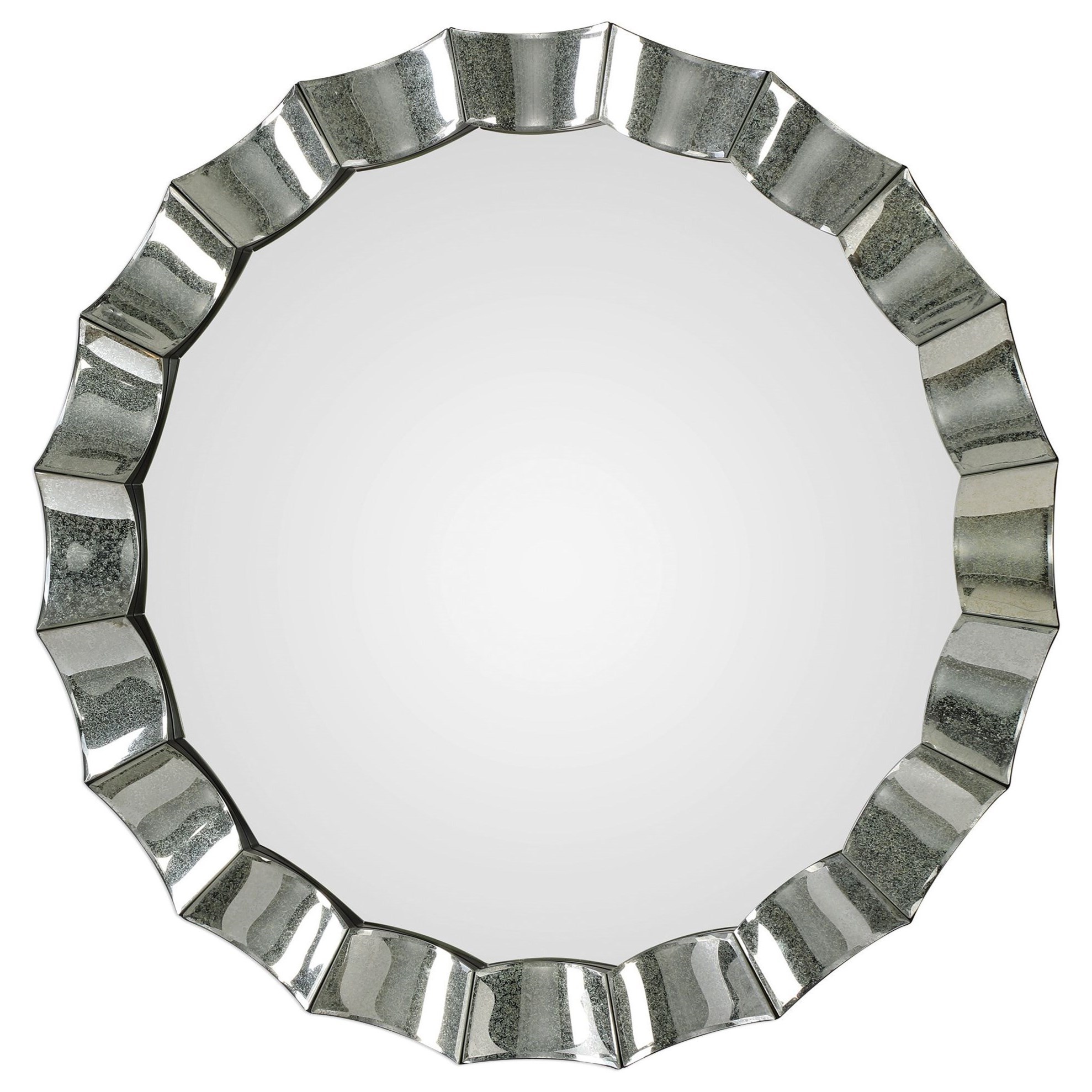 Uttermost Mirrors Round Sabino Scalloped Round Mirror Mueller